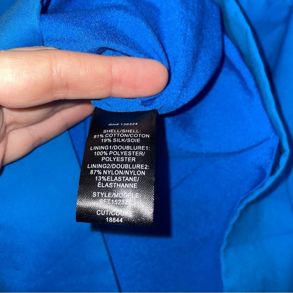 Halston Heritage NWT Strapless Dress with Peplum in Lapis Blue Size 8 - Picture 10 of 10